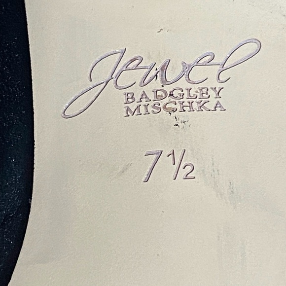 Badgley Mischka Jewel Ankle Sock Bootie Heels 7.5 - Picture 5 of 8